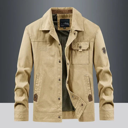 Men's Tactical Cargo Jacket Waterproof Multi-Pocket