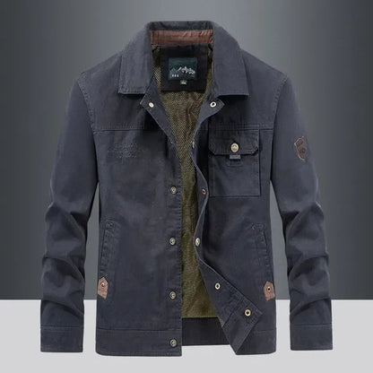 Men's Tactical Cargo Jacket Waterproof Multi-Pocket