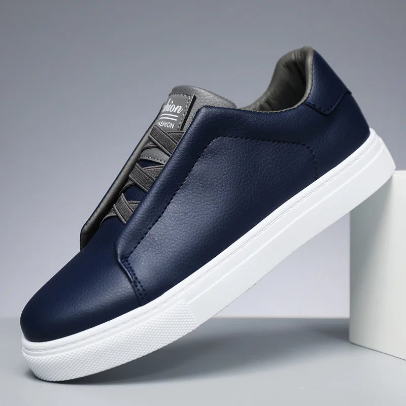 Men's Leather Slip On Sneakers
