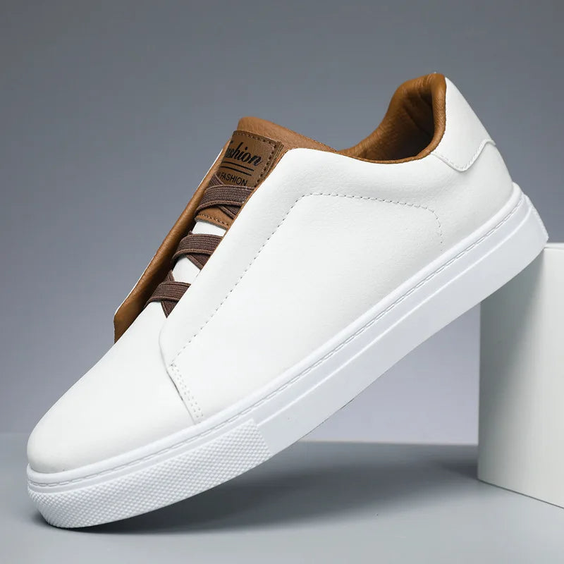Men's Leather Slip On Sneakers