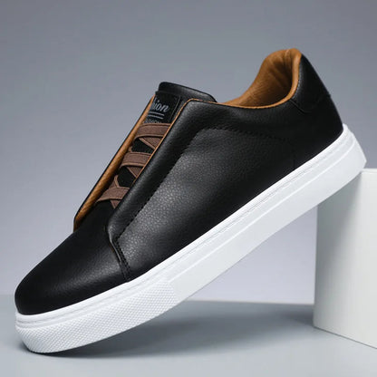 Men's Leather Slip On Sneakers