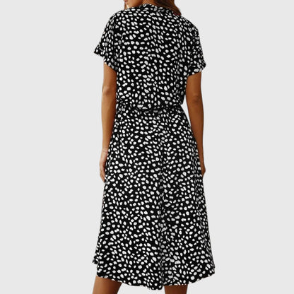 Colorful Front Button Midi Dress