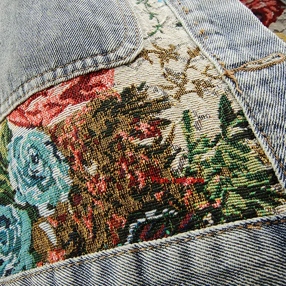 Women's Floral Denim Jacket