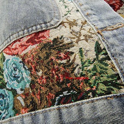 Women's Floral Denim Jacket