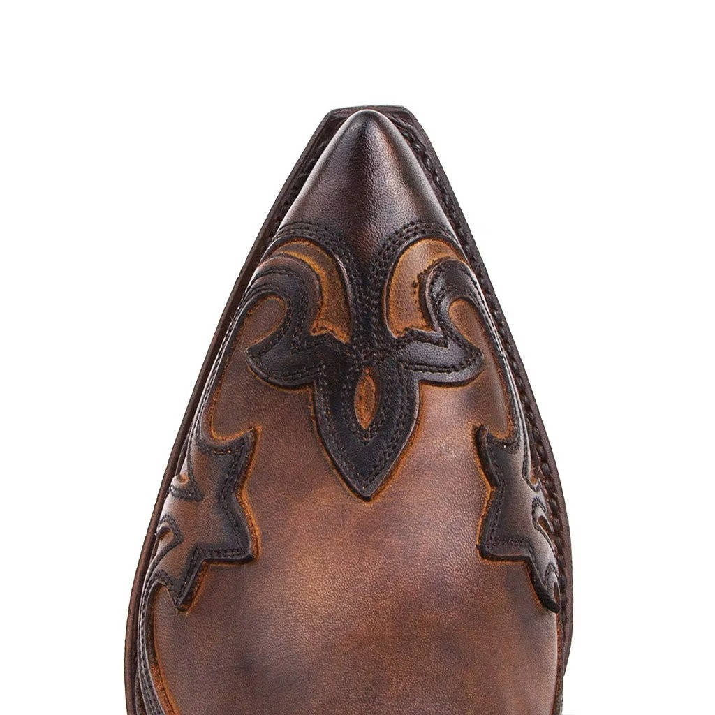Rugged Country Embroidered Leather Riding Boots