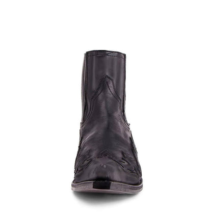 Rugged Country Embroidered Leather Riding Boots