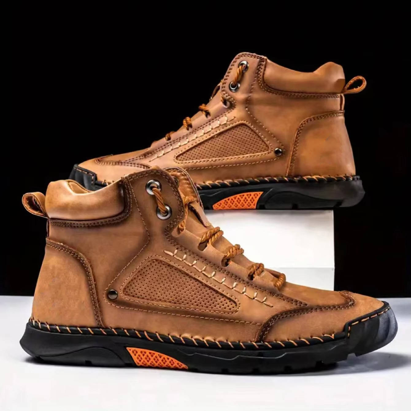 Waterproof Mens Trekking Boots Orthopedic Ankle Support