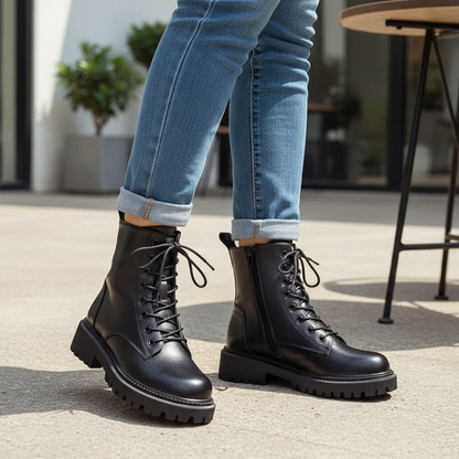 Elegant Low Heel Ankle Boots - VibreMode