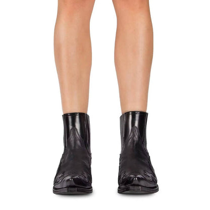 Rugged Country Embroidered Leather Riding Boots
