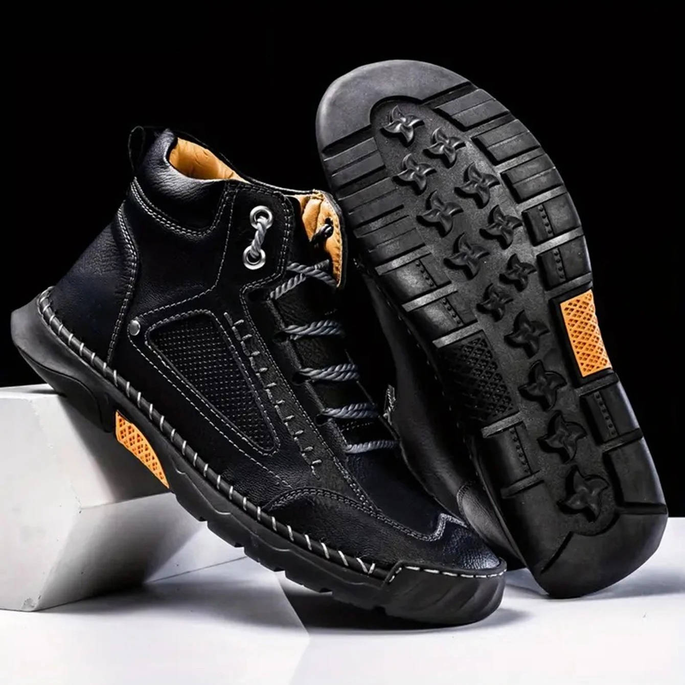 Waterproof Mens Trekking Boots Orthopedic Ankle Support