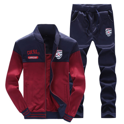 Men's Sport Tracksuit White Blue