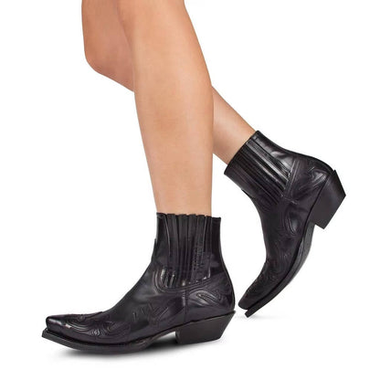 Rugged Country Embroidered Leather Riding Boots