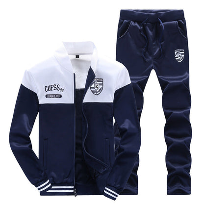 Men's Sport Tracksuit White Blue