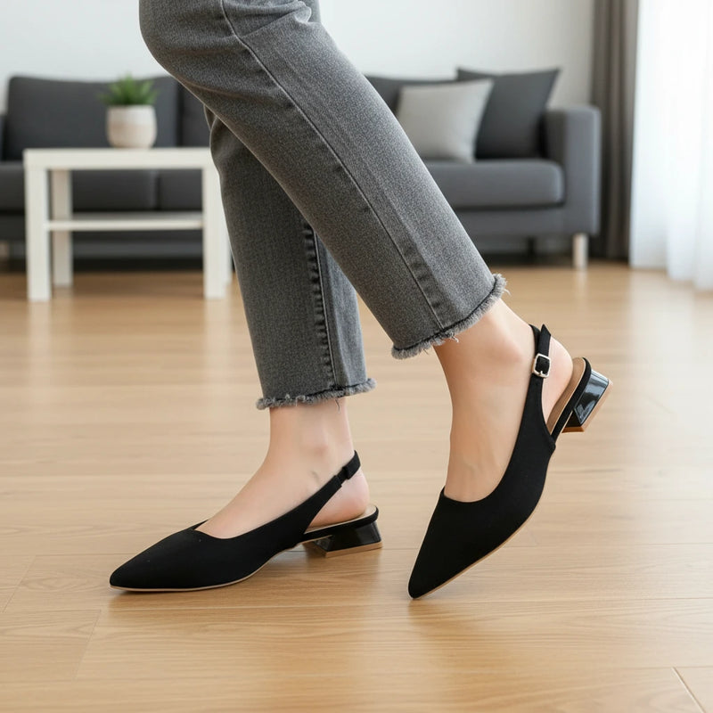 Classic Backless Pointed Toe Pumps - VibreMode