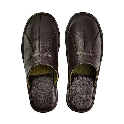 Men's Leather Mule Slippers