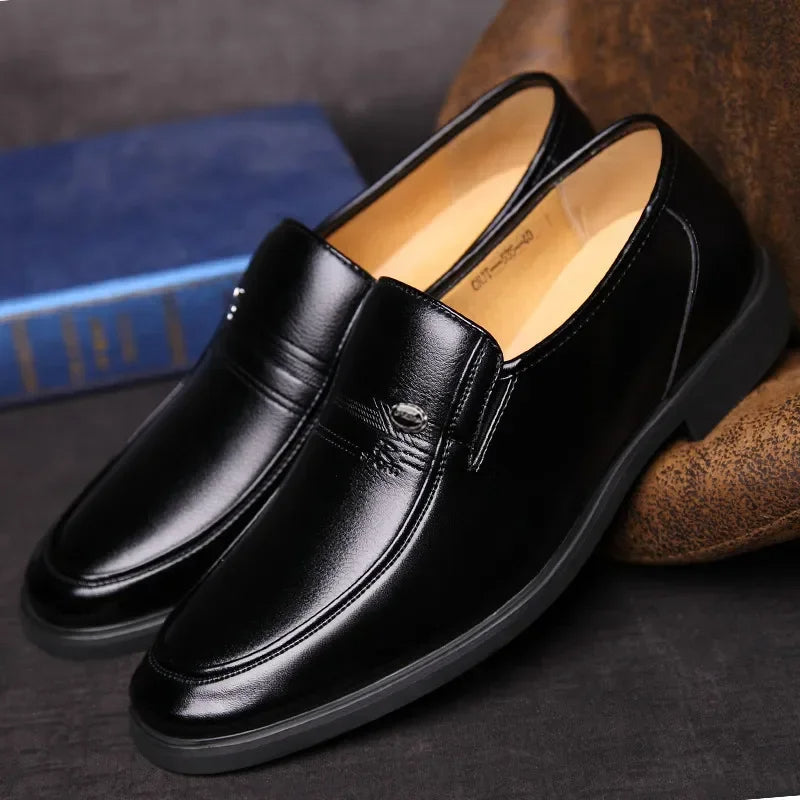 Men's Faux Leather Dress Shoes Elegant Black