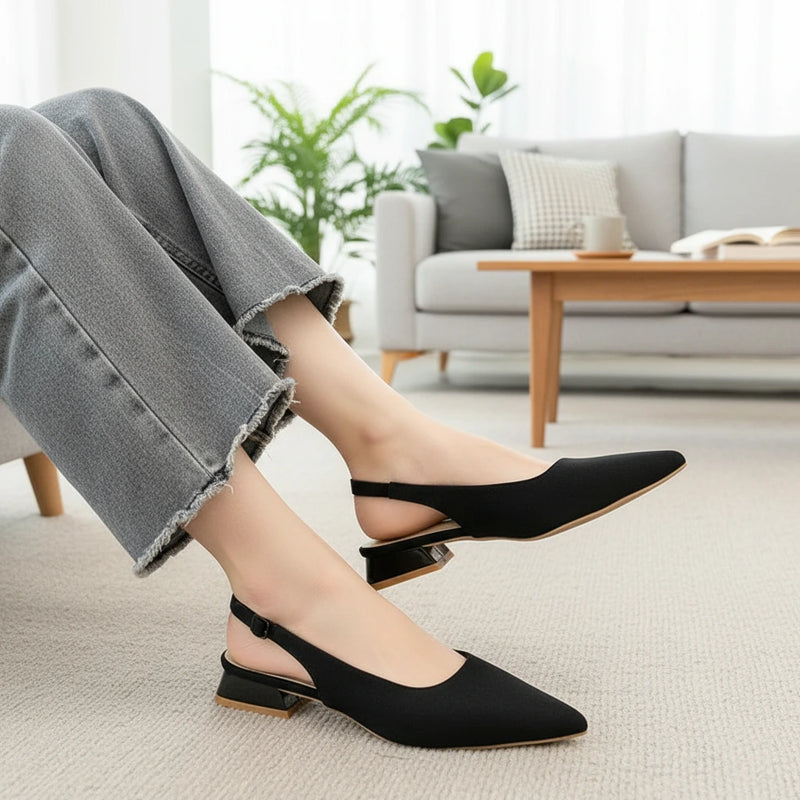 Classic Backless Pointed Toe Pumps