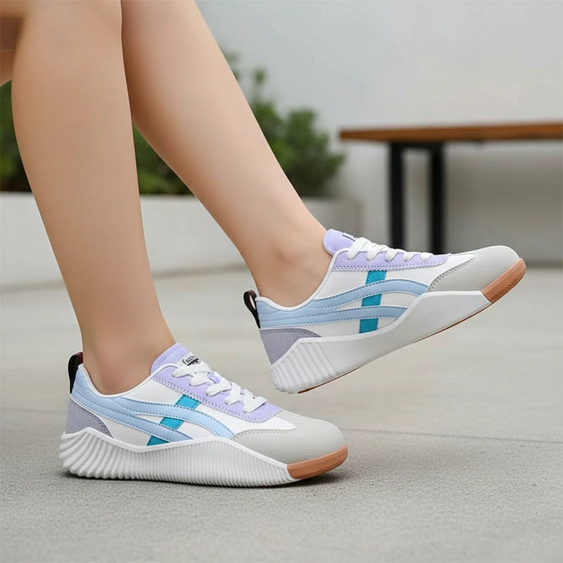 Colorful Lace Up Fashion Sneakers - VibreMode