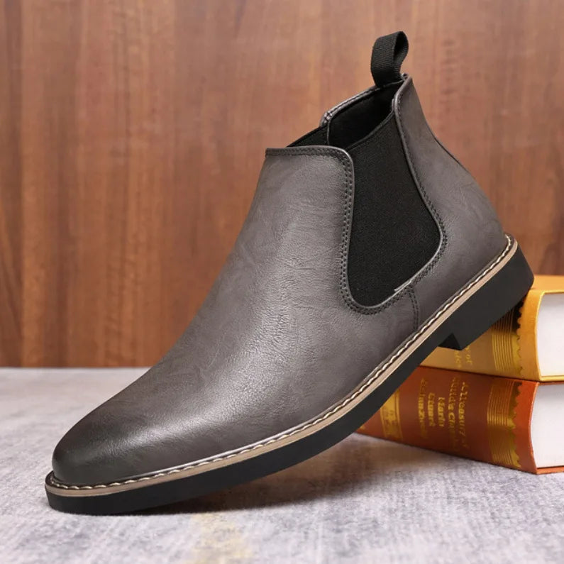 Men's Leather Chelsea Boots Comfortable Black