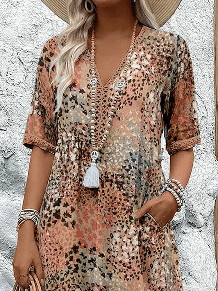 Vibrant Floral Women's Summer Dress