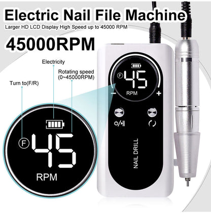 Rechargeable Electric Nail Drill 45,000RPM - VibreMode
