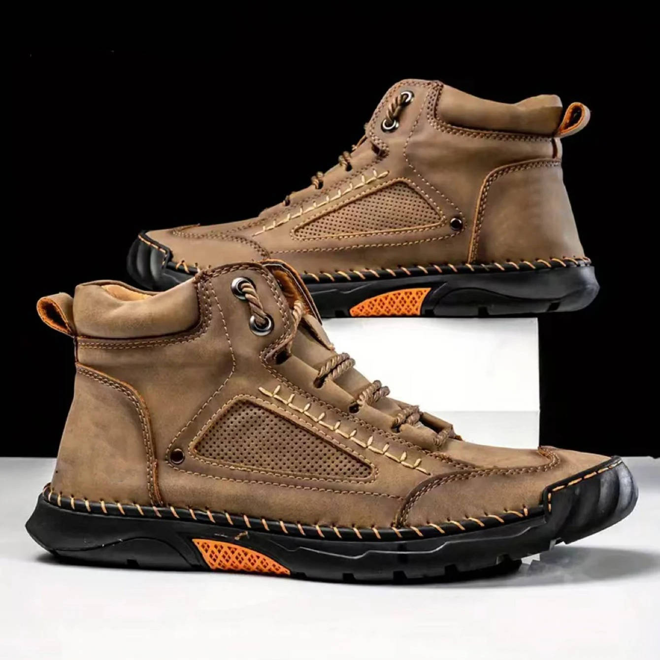 Waterproof Mens Trekking Boots Orthopedic Ankle Support