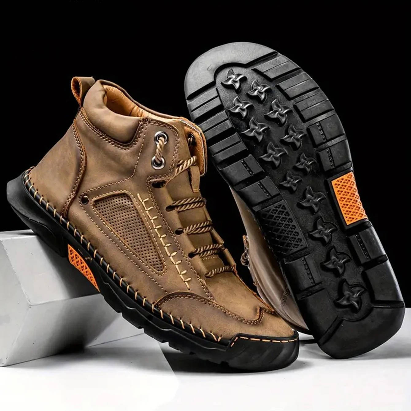 Waterproof Mens Trekking Boots Orthopedic Ankle Support