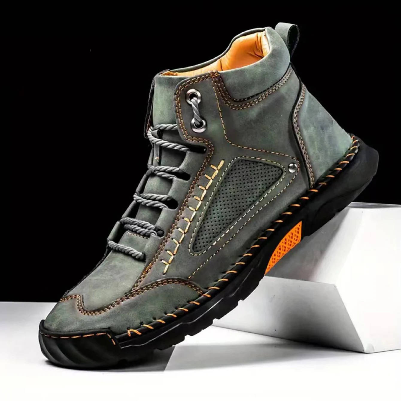 Waterproof Mens Trekking Boots Orthopedic Ankle Support