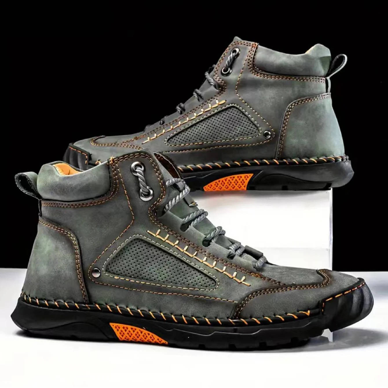 Waterproof Mens Trekking Boots Orthopedic Ankle Support