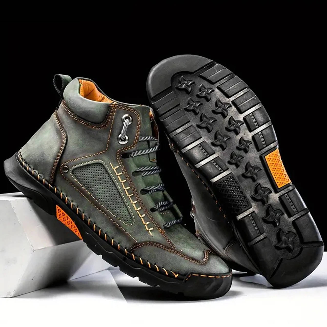 Waterproof Mens Trekking Boots Orthopedic Ankle Support