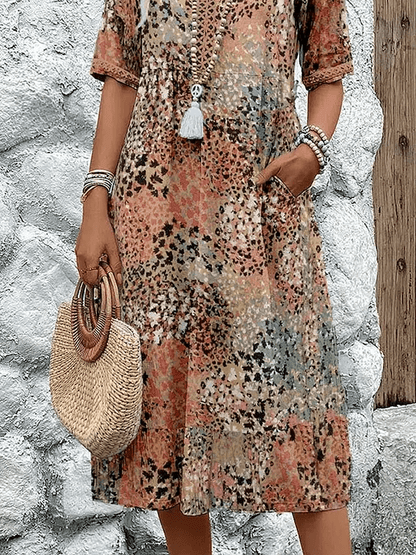 Vibrant Floral Women's Summer Dress
