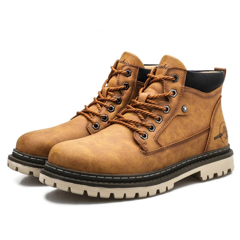 Men's Ankle Boots Durable Outsole Comfortable Hiking Brown