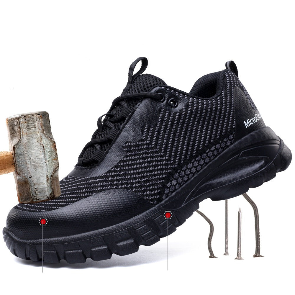 Men's Safety Shoes Water-Resistant Lightweight Black