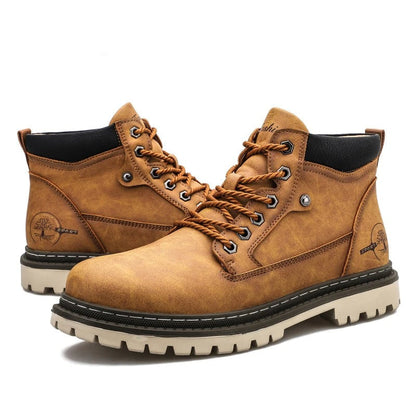 Men's Ankle Boots Durable Outsole Comfortable Hiking Brown