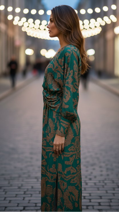 Casual Floral Knee-Length Day Dress