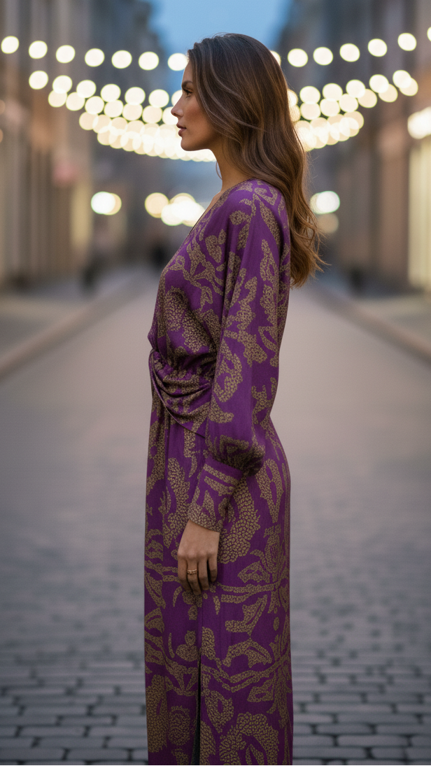 Casual Floral Knee-Length Day Dress
