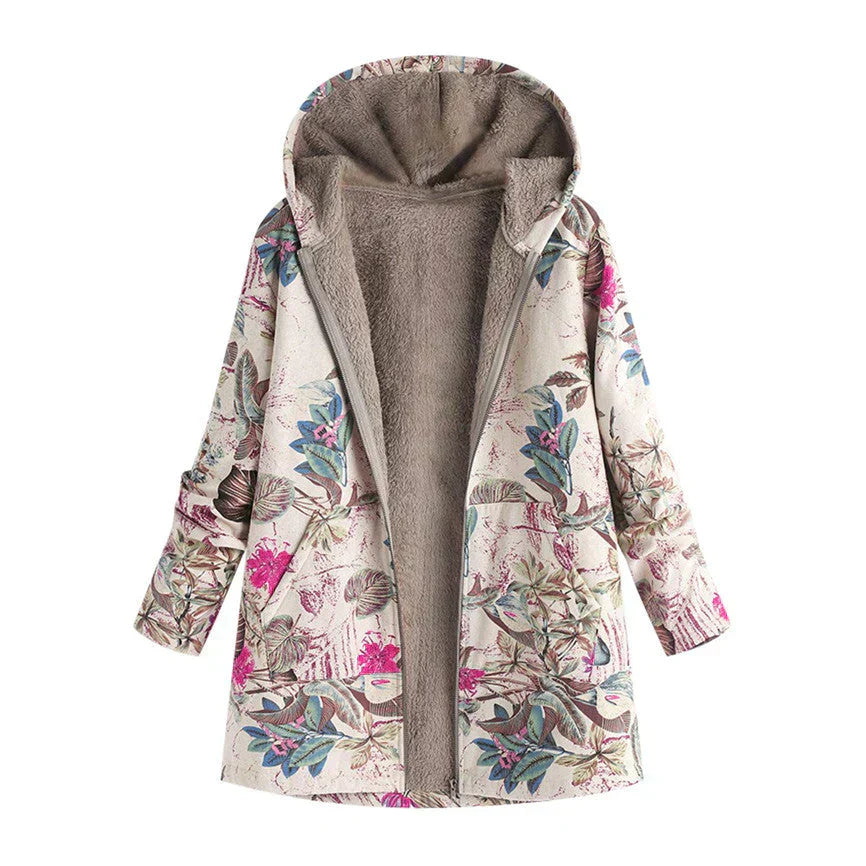 Women's Spring Hooded Jacket with Pockets - VibreMode