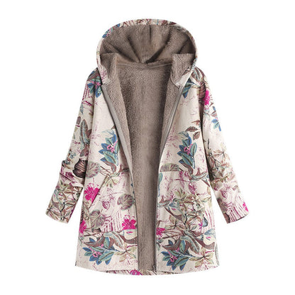 Womens Printed Jacket Front Pockets
