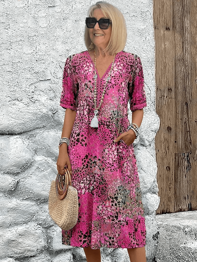 Vibrant Floral Women's Summer Dress