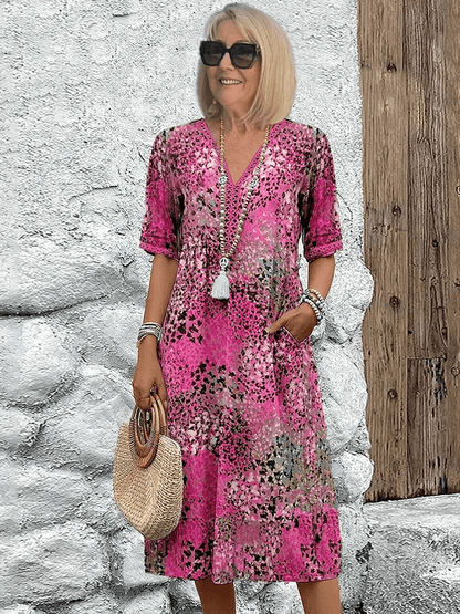 Vibrant Floral Women's Summer Dress