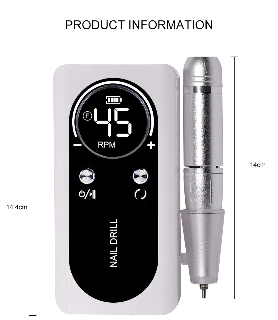 Rechargeable Electric Nail Drill 45,000RPM