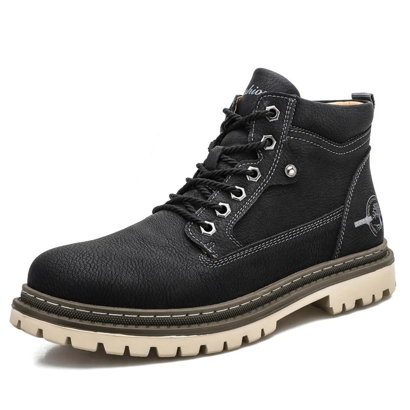 Men's Ankle Boots Durable Outsole Comfortable Hiking Brown