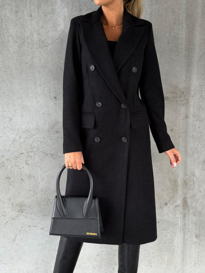 Women's Long Coat Elegant Fit - VibreMode