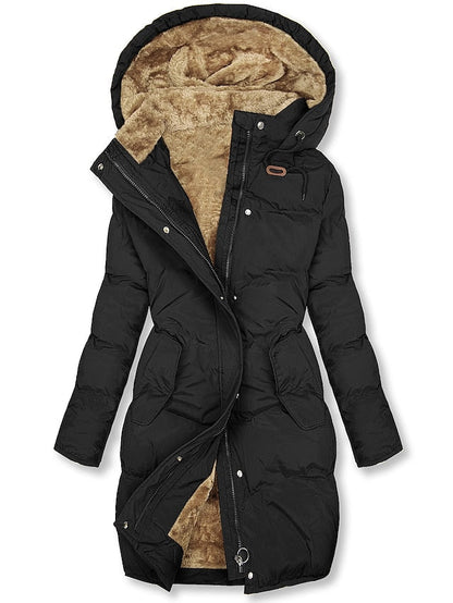 Warm Women's Fleece Lined Parka Coat