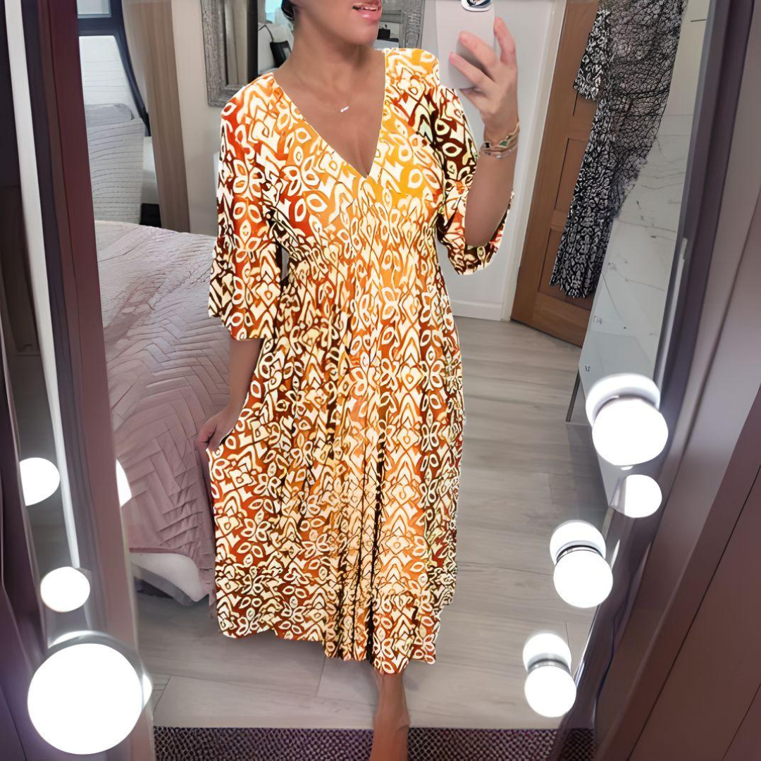 Relaxed Fit Floral Print Maxi Dress for Women