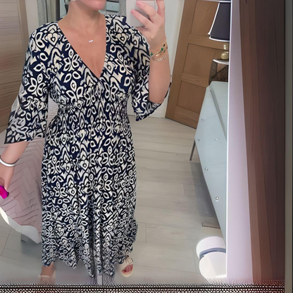 Slimming Fit Floral Maxi Beach Dress for Women