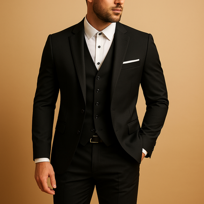 Men's Slim Fit Three Piece Suit Blazer Pants