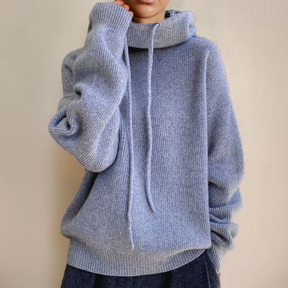 Women's Oversized Cowl Neck Sweater Cozy - VibreMode