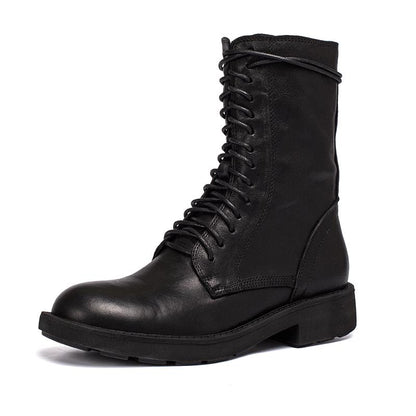 Women's Lace Up Boots Textured Sole