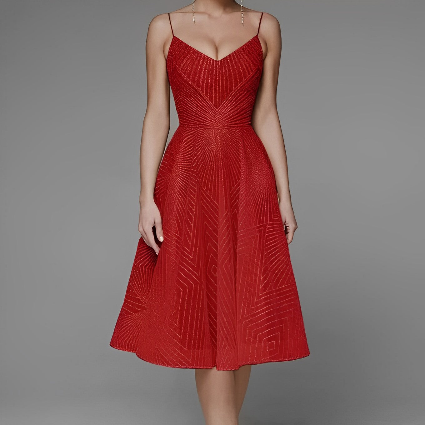 Women's Evening Dress Symmetry Line